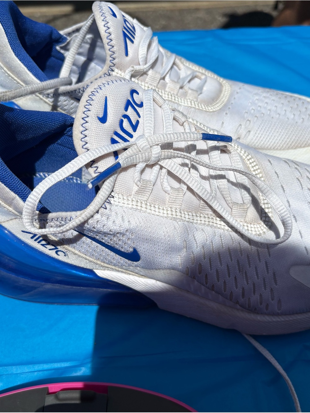 Nike Men’s Athletic Shoes in White and Blue